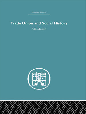 cover image of Trade Union and Social History